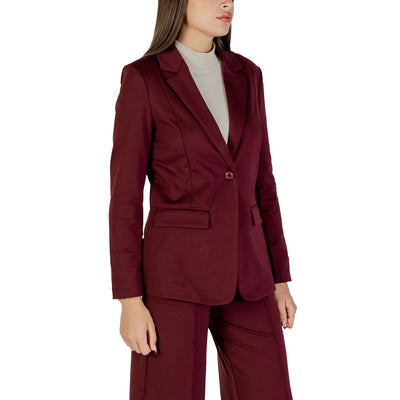 Ichi Giacca Donna Bordeaux con Bottone Maniche Lunghe - Giacca Poliestere Viscosa Elastan