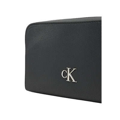 Calvin Klein Borsa Donna Nero Tracolla Cerniera Tasca Interna Poliuretano 100% Autunno Inverno LV04K3162G