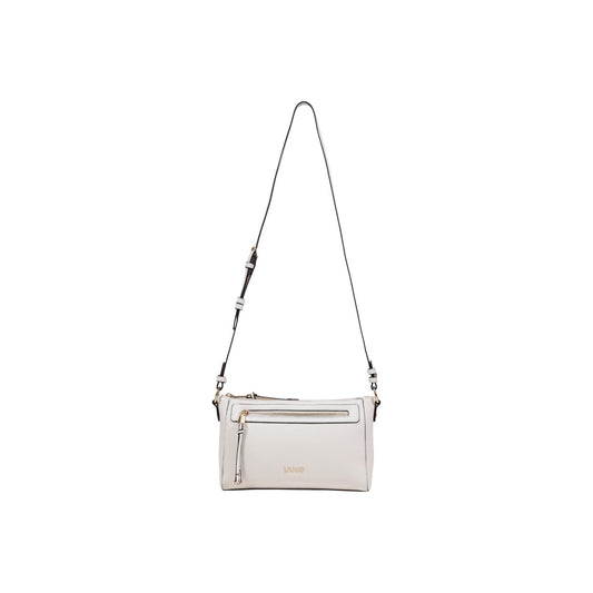 Borsa Liu Jo S CROSSBODY donna panna con cerniera tracolla tasche interne anteriori 100% poliuretano - vista frontale con tracolla