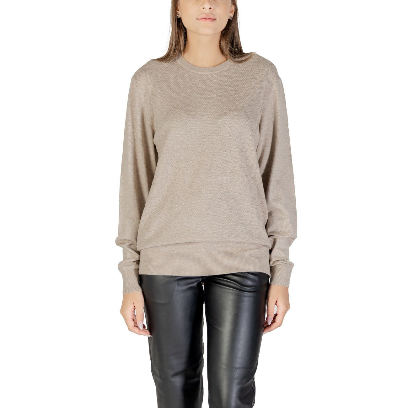 Guess Maglia Donna Grigia in 55% Altre Fibre 20% Lana 25% Poliammide a Manica Lunga con Scollo Tondo M5BR08 Z0432