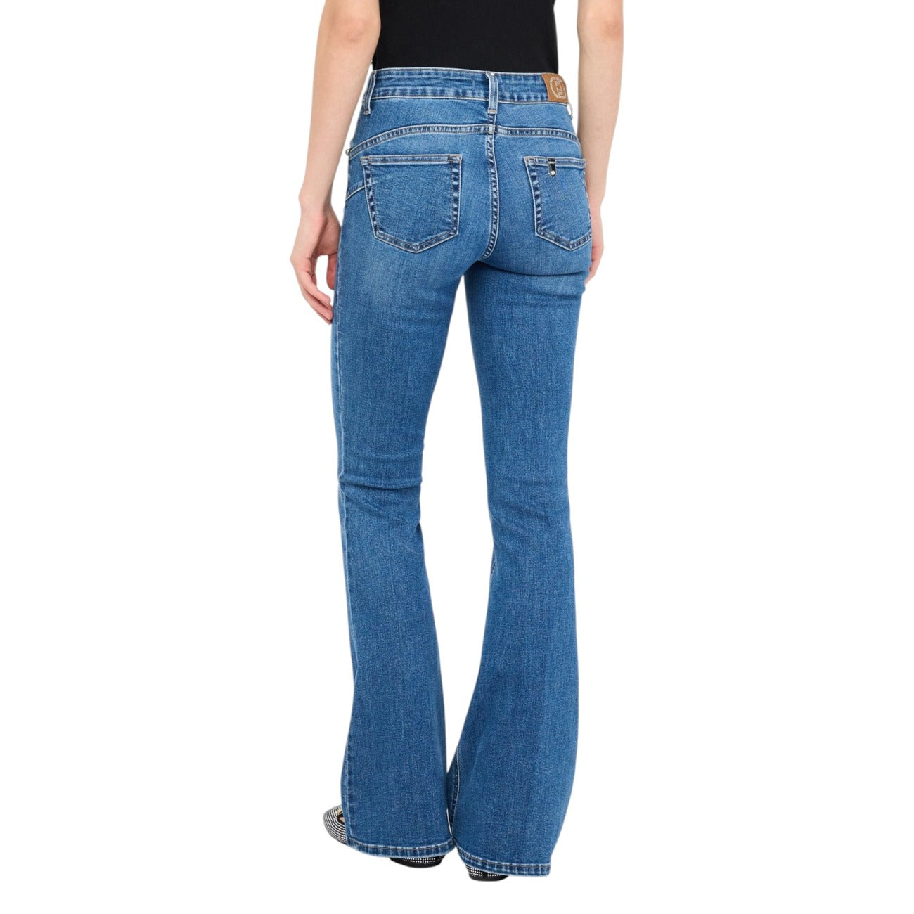 Liu Jo Jeans Donna Blu Zip Bottone Tasche Anteriori Posteriori Cotone 82% Poliestere 16% Elastan 2% UF5015 D4797