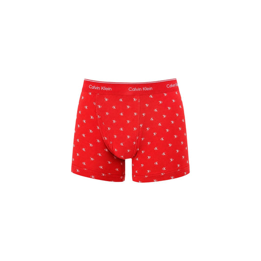 Set 3 Boxer Uomo Multicolore Calvin Klein Underwear; Confezione di tre parigamba in puro cotone con taglio aderente e vita regolare. Fascia elastica con logo a contrasto e stile casual. Rosso