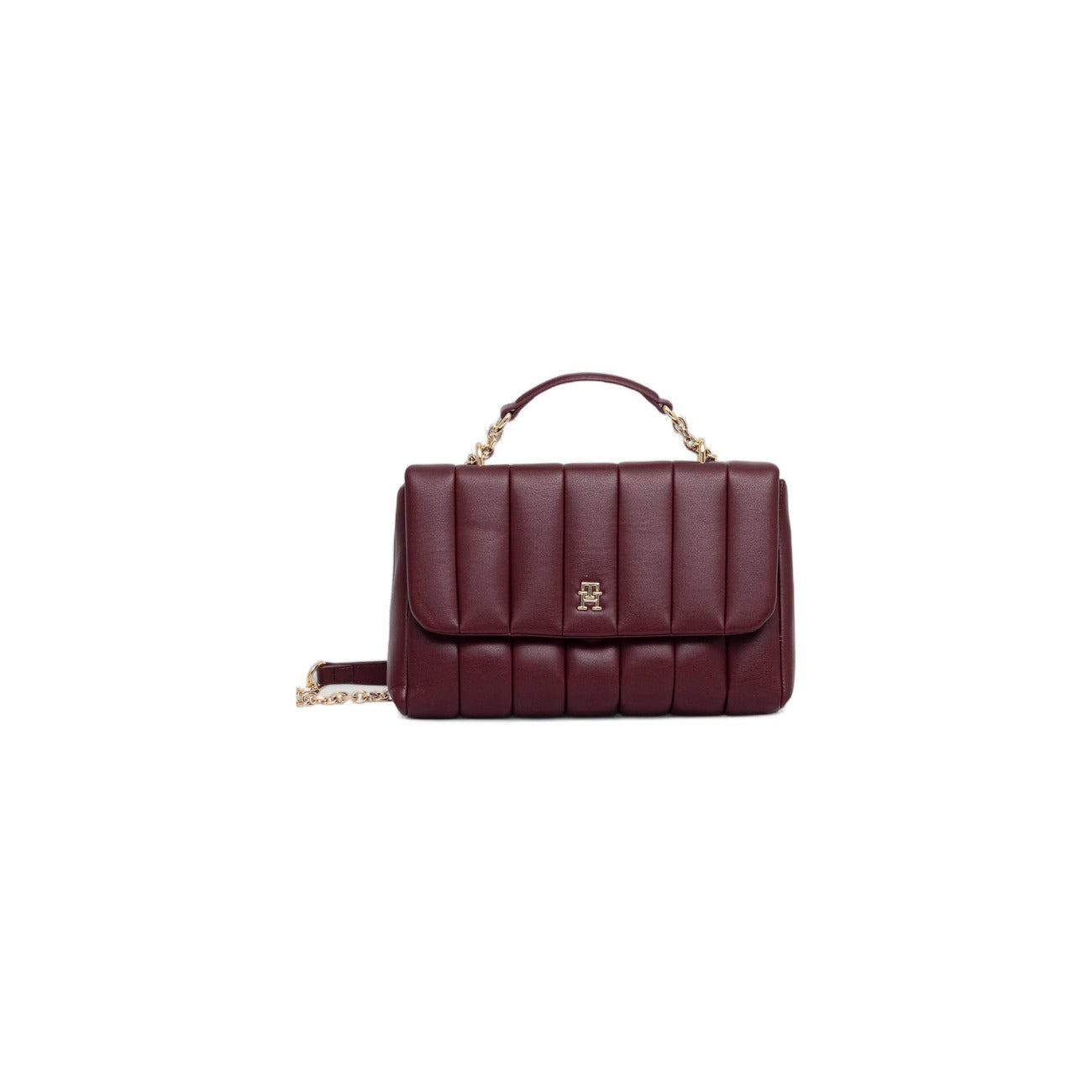Tommy Hilfiger Women's Bordeaux Handbag and Shoulder Bag - Button Pocket Bag 27x17x9.5cm