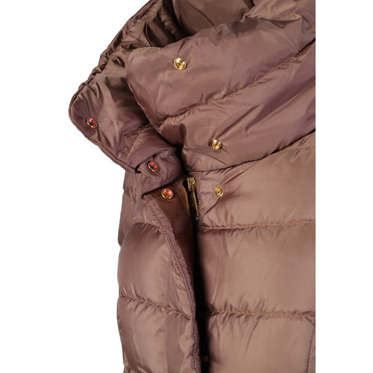 Peuterey Women's Brown Jacket - Winter Jacket with Zip and Snap Buttons and Pockets