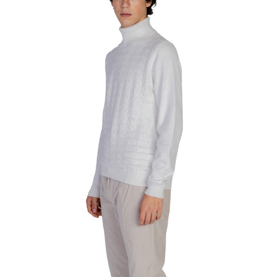 Antony Morato Maglia Uomo Bianco Collo Alto Manica Lunga Cotone Lana Autunno Inverno MMSW01454-YA200066