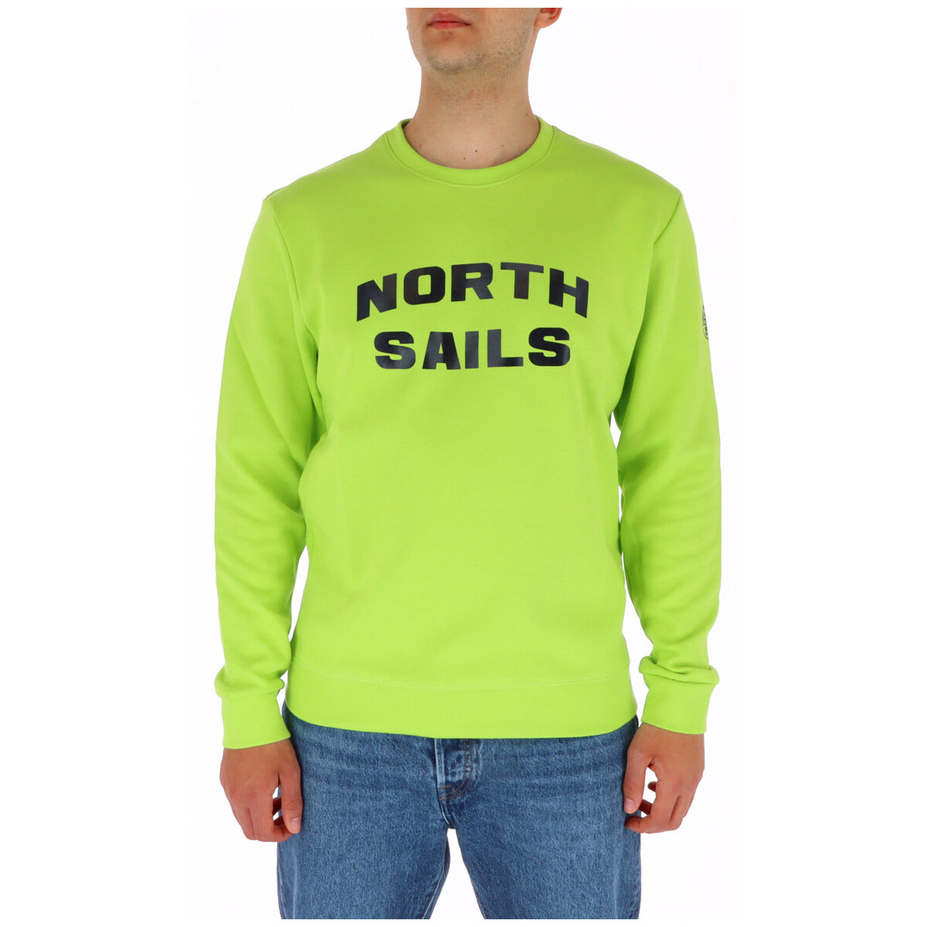 North Sails Felpa Uomo Verde con Maniche Lunghe Scollo Tondo in Cotone 80% Poliestere 20% Autunno/Inverno 902417