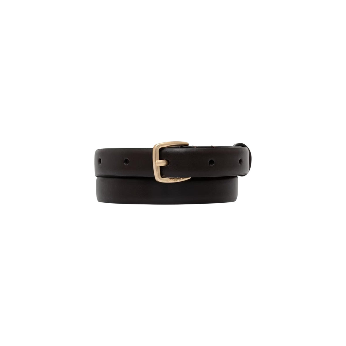Cintura pelle marrone donna Calvin Klein – Cintura sottile 2 cm Essential Buckle LV04F7111G.