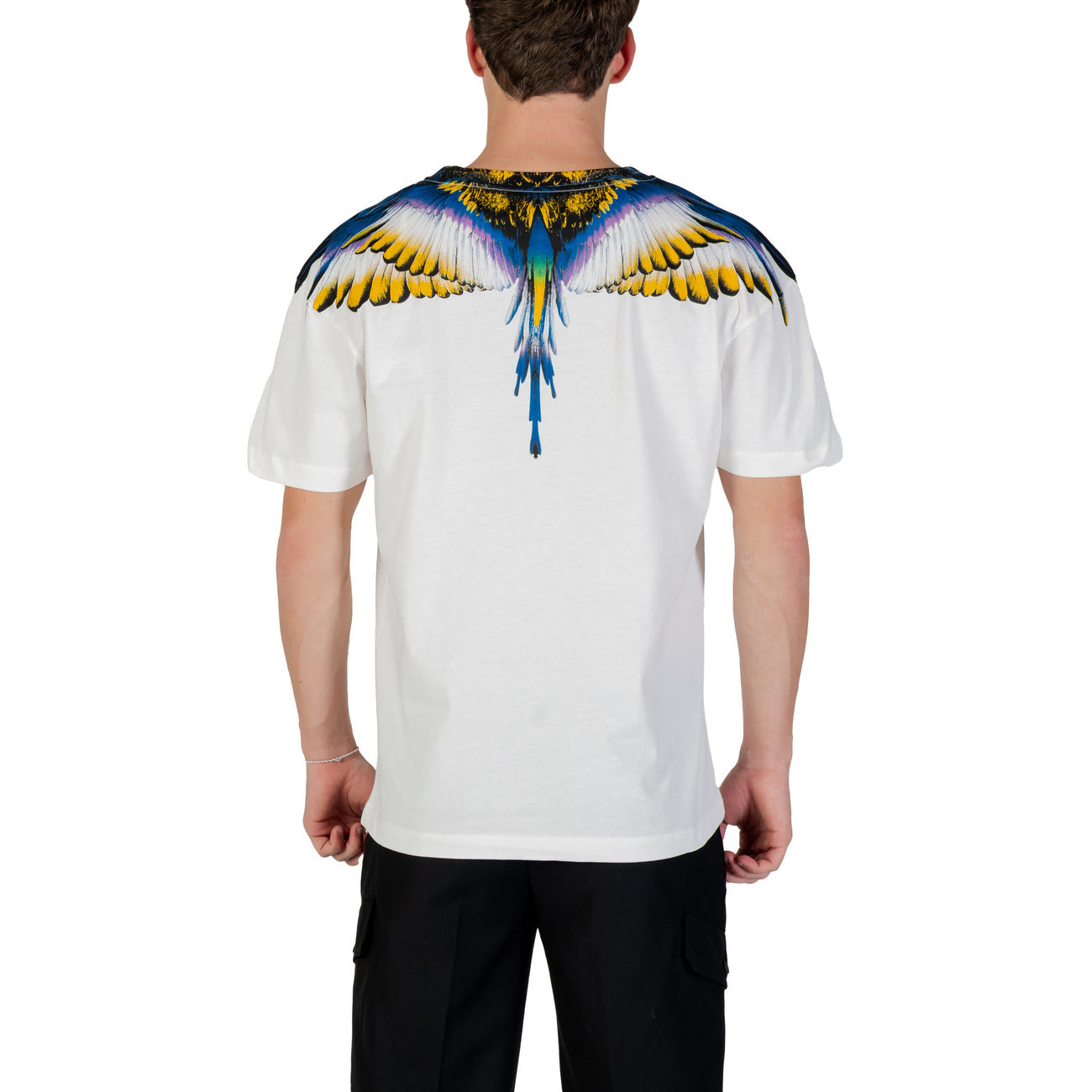 County Of Milan T-Shirt Uomo Bianca con Stampa Maniche Corte - T-Shirt Cotone Scollo Tondo