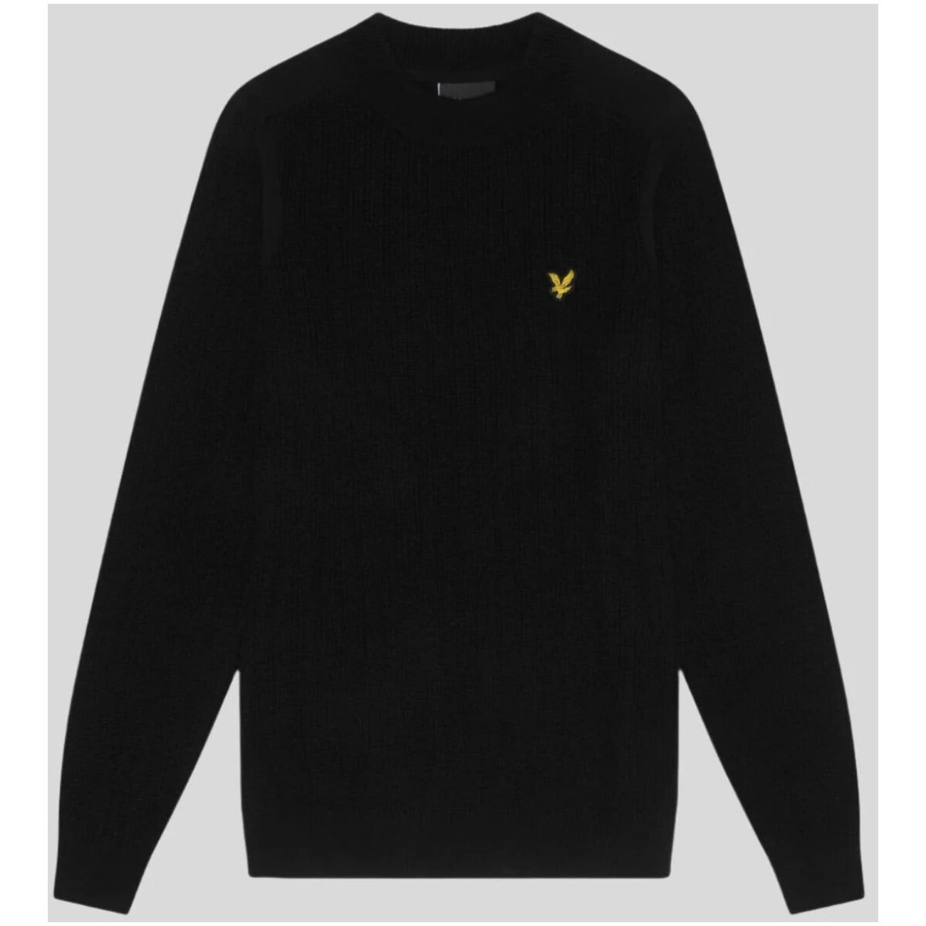 Lyle & Scott Maglia Uomo Nera con Maniche Lunghe Scollo Tondo in Cotone 100% KN2130V