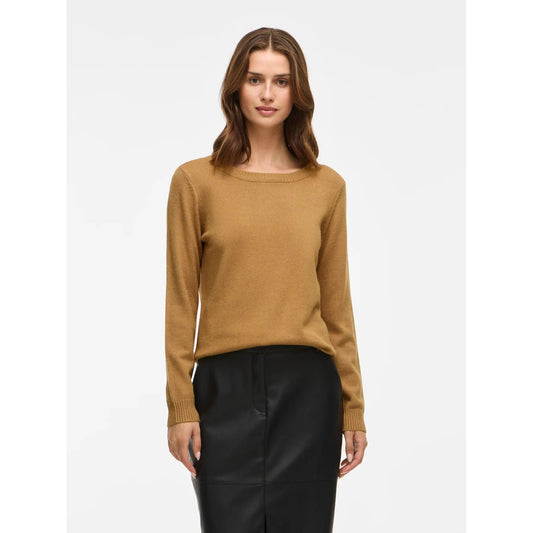 Maglia leggera donna Vila Clothes a costine – Maglioncino girocollo elasticizzato Vila 14054177.