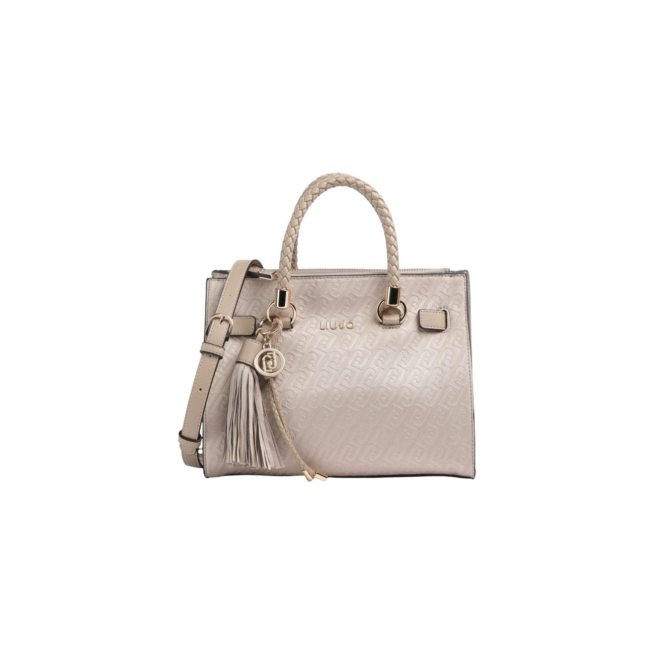 Borsa Liu Jo donna grigia a mano con tracolla in poliestere 100% - vista frontale
