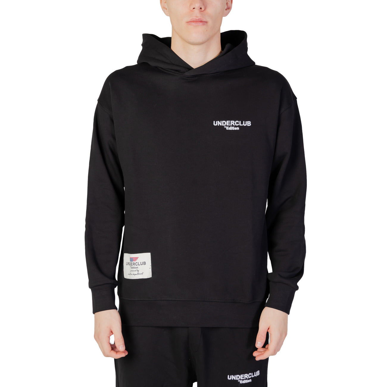Underclub Felpa Cappuccio Uomo Grigia Maniche Lunghe Cotone 100% 23IUC80040