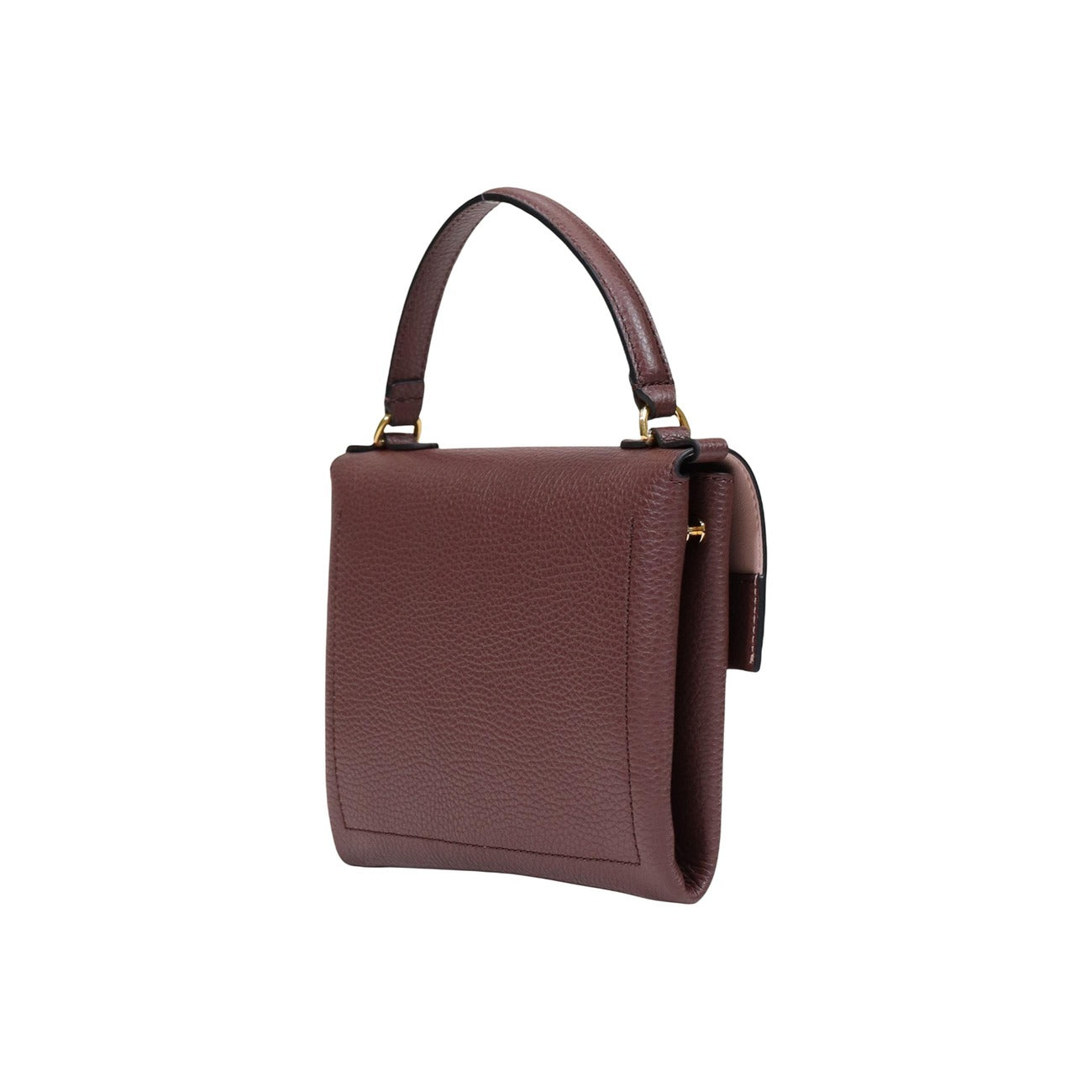 Borsa Coccinelle donna Flat Mini pelle viola scuro E1 MD5 19 03 01. Pochette elegante in vera pelle con tracolla e cerniera zip, borsa piccola da sera e tempo libero pelletteria italiana.
