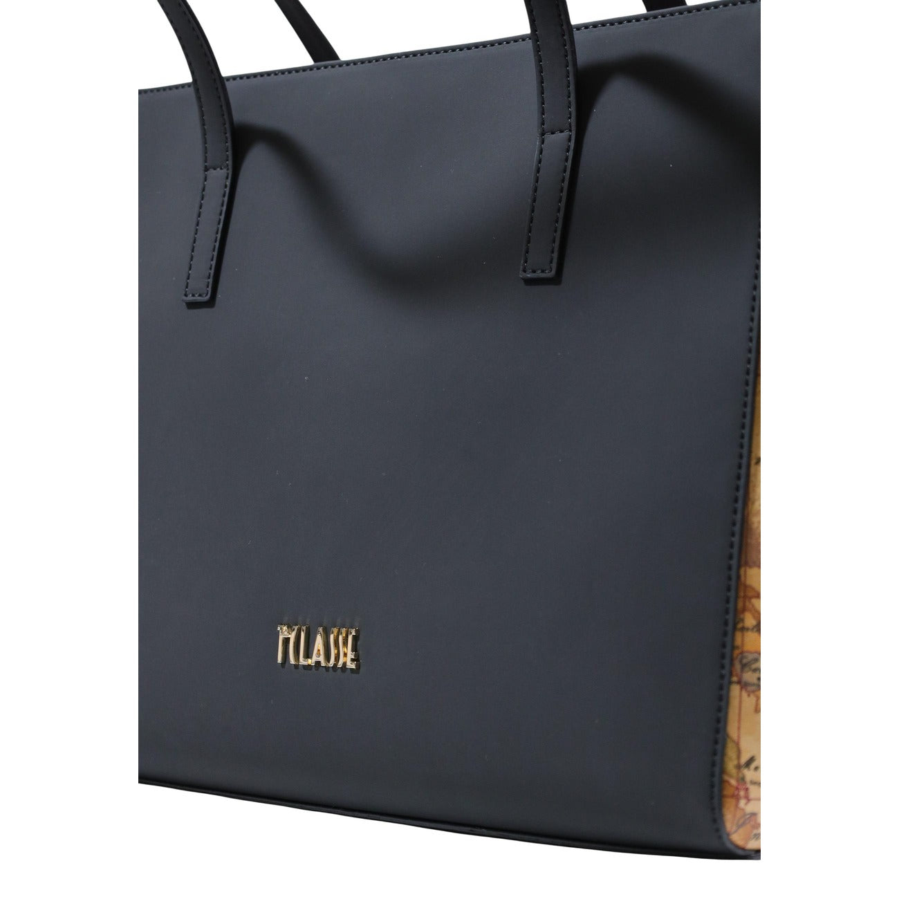 Borsa Shopper Alviero Martini Nera; Profili Geo Classic. Manici lunghi per porto a spalla, chiusura con cerniera, ampio scomparto interno. Dimensioni 29x14 cm. Stile casual-elegante adatto a tutte le stagioni.