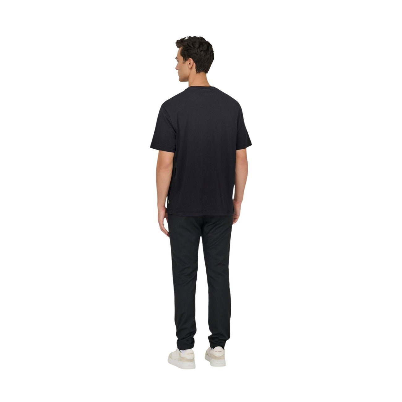 Only & Sons T-shirt ONSMONALISA; maglietta grafica relaxed fit in jersey di cotone elasticizzato, stile casual ironico e massimo comfort per l'uso giornaliero. Vista posteriore 