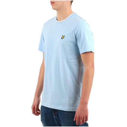 Lyle & Scott T-Shirt Uomo Azzurra Stampa Manica Corta Scollo Tondo 100% Cotone Primavera/Estate TS1433V