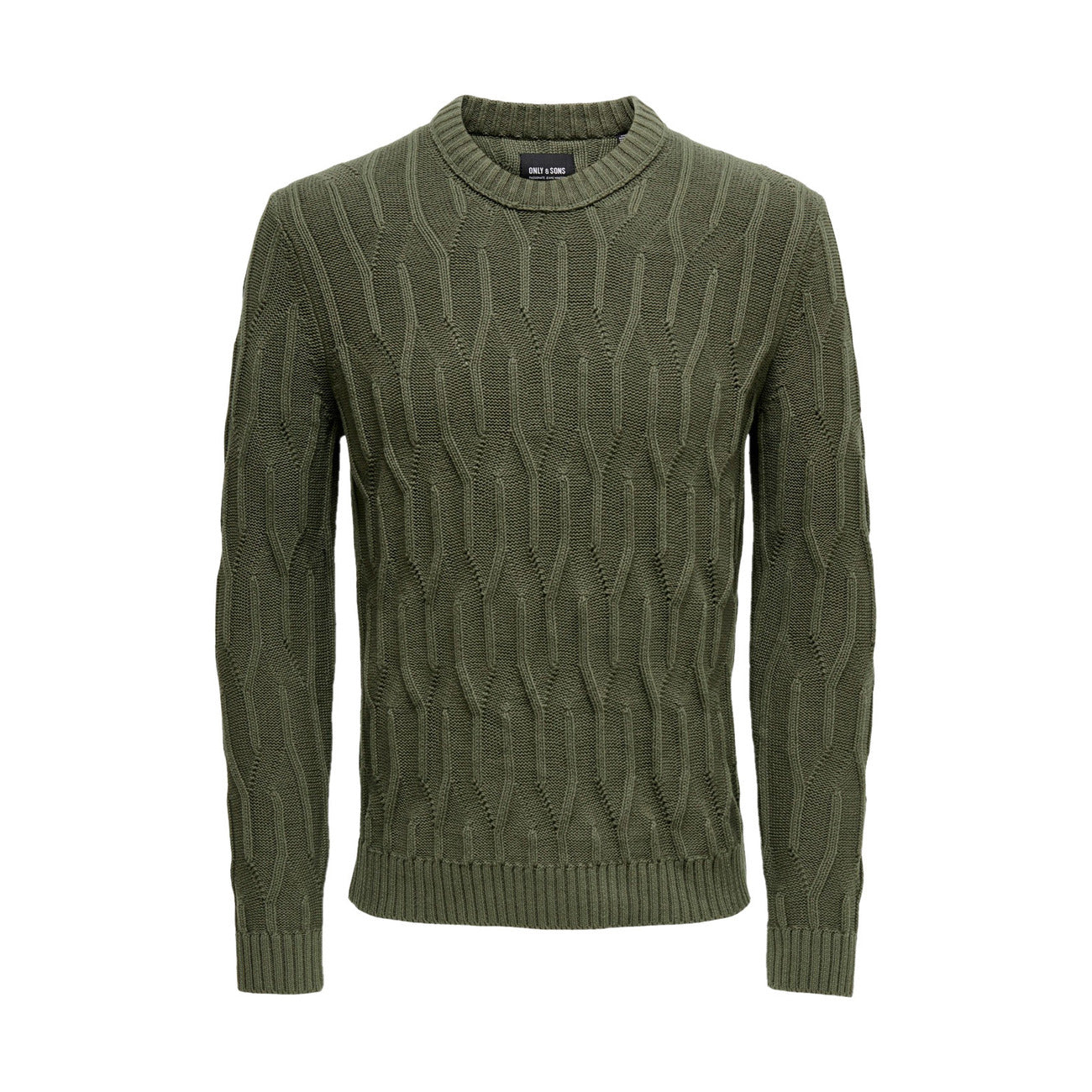 Only & Sons Maglia Uomo Verde Manica Lunga Cotone 100% Autunno Inverno 22023219