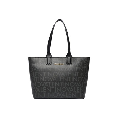 Valentino Bags Borsa Donna Marrone a Mano con Stampa - Borsa Poliuretano Tasca Interna 34x28x12.5cm