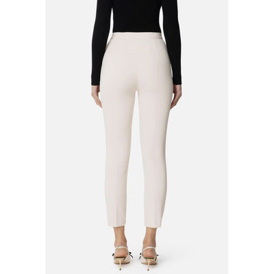 Elisabetta Franchi Pantaloni Donna Beige Chiusura Laterale Cerniera Poliestere Elastan Primavera Estate V_32405