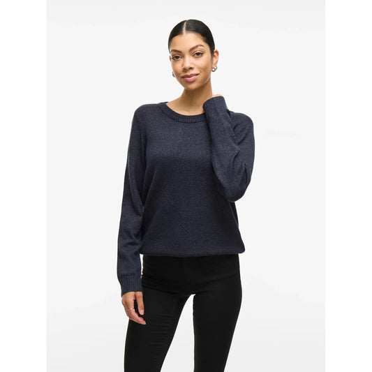 Maglia leggera donna Vila Clothes a costine – Maglioncino girocollo elasticizzato Vila 14054177.