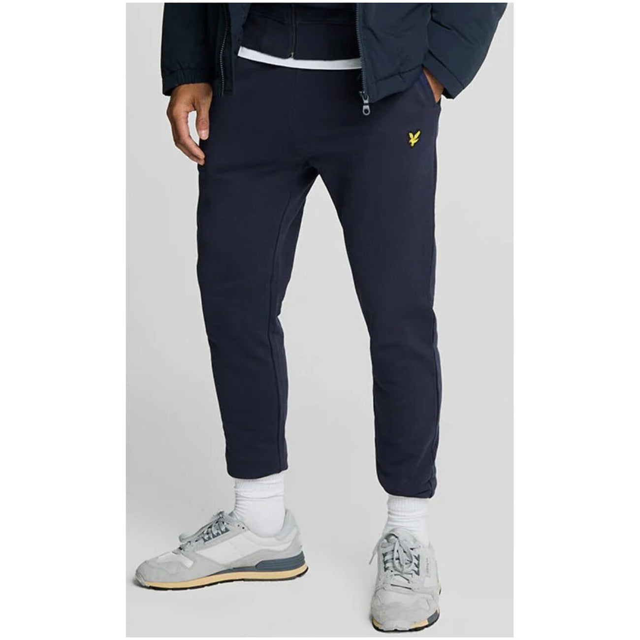 Lyle & Scott Pantaloni Sportivi Uomo Nero Lacci Tasche Anteriori Cotone 100% Autunno Inverno ML822VOG