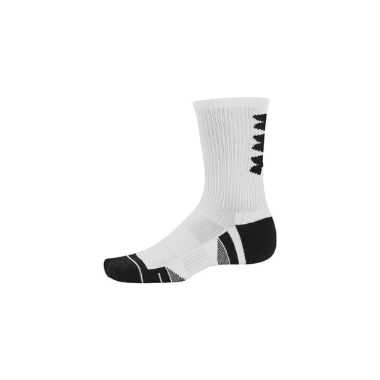 Calze Under Armour Performance Tech Crew 3 paia uomo bianche sportive 98% poliestere 2% elastan - vista laterale