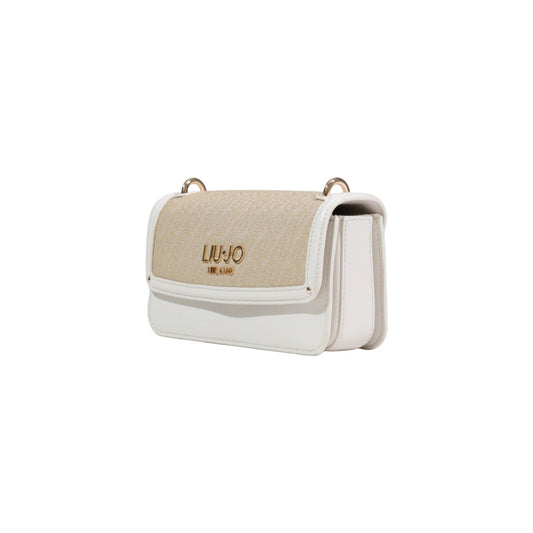 Borsa Liu Jo S Crossbody East/West; 100% Poliestere Beige. Logo in rilievo, hardware dorato, chiusura con zip. Mini bag donna versatile, leggera e raffinata.