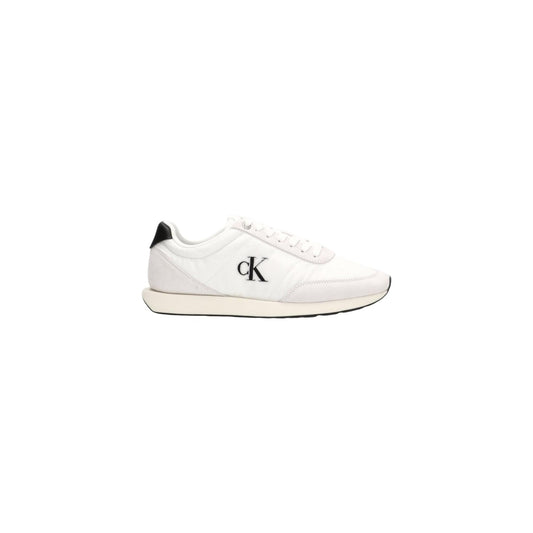sneaker bassa Calvin Klein Jeans Retro Runner di colore bianco brillante/nero Vista laterale 