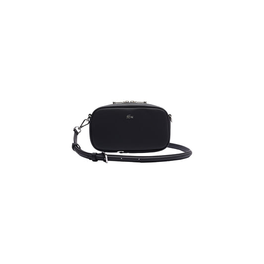 Borsa a tracolla donna Lacoste modello DAILY CITY nera con logo coccodrillo e tracolla regolabile