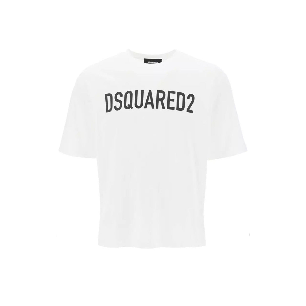 Dsquared2 T-Shirt Uomo Bianca Stampa Manica Corta Scollo Tondo 100% Cotone Primavera/Estate V_30753