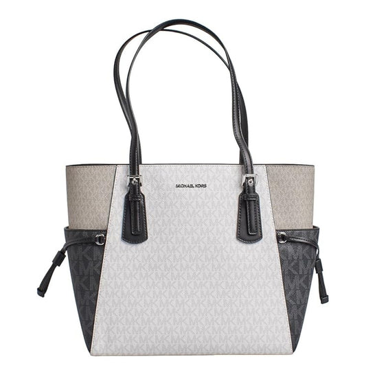Borsa Michael Kors donna nera a mano con manici tracolla removibile cerniera 100% pelle - vista frontale

