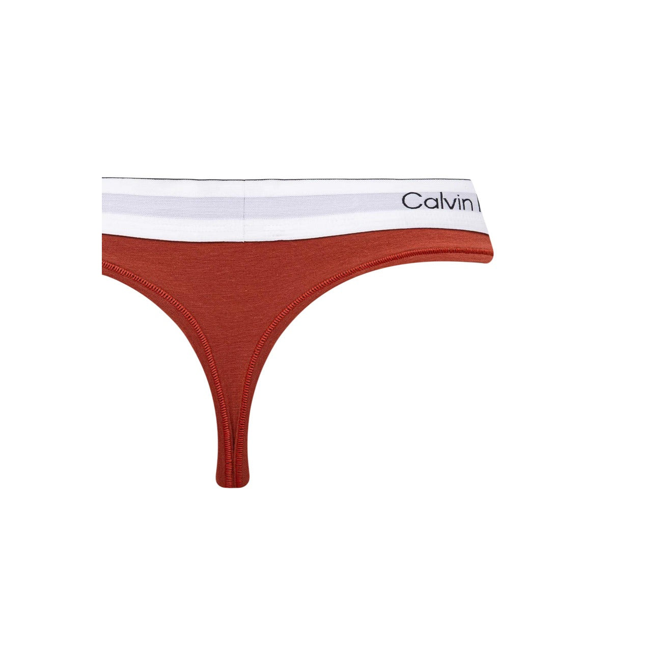 Perizoma Donna Calvin Klein Icon 2-Pack; Confezione doppia in cotone, modal ed elastan traspirante. Modello a vita media con elastico logato piatto senza cuciture, intimo invisibile quotidiano. Rosso posteriore 