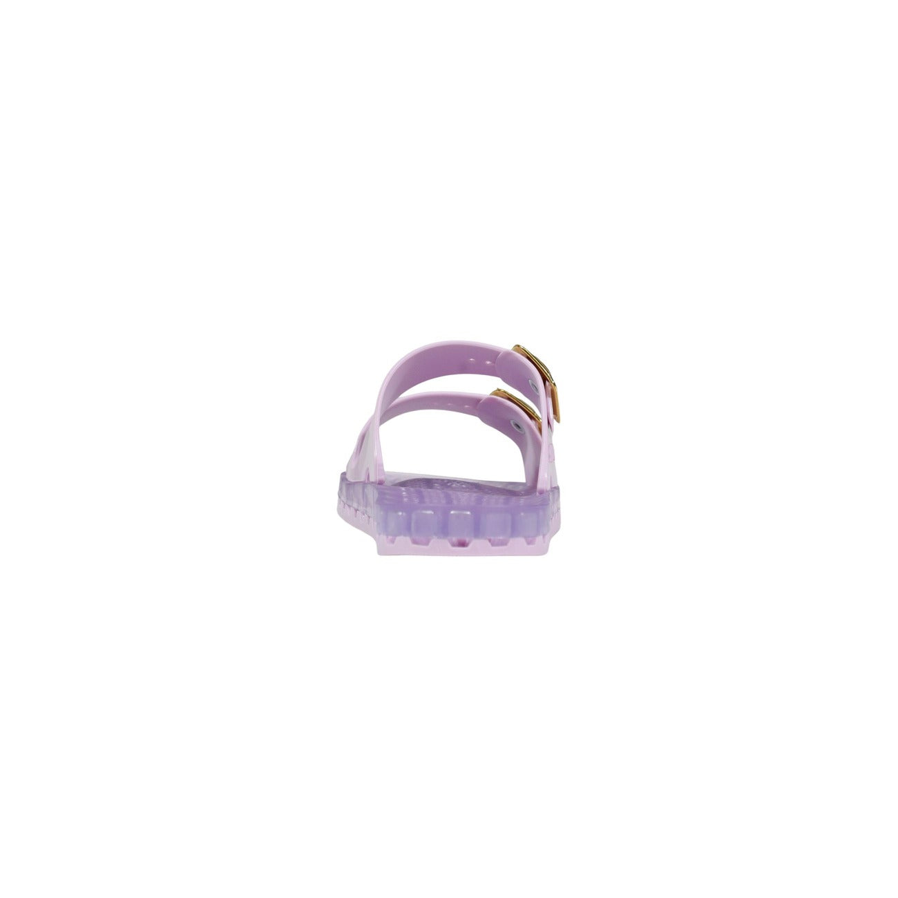 Slide Sensi La Jolla Urban Nere; 100% PVC. Doppia fascia regolabile, suola ergonomica traforata anti-ristagno, altezza 2 cm. Leggere, ultra-resistenti e lavabili. Design Made in Italy. Lilla posteriore 