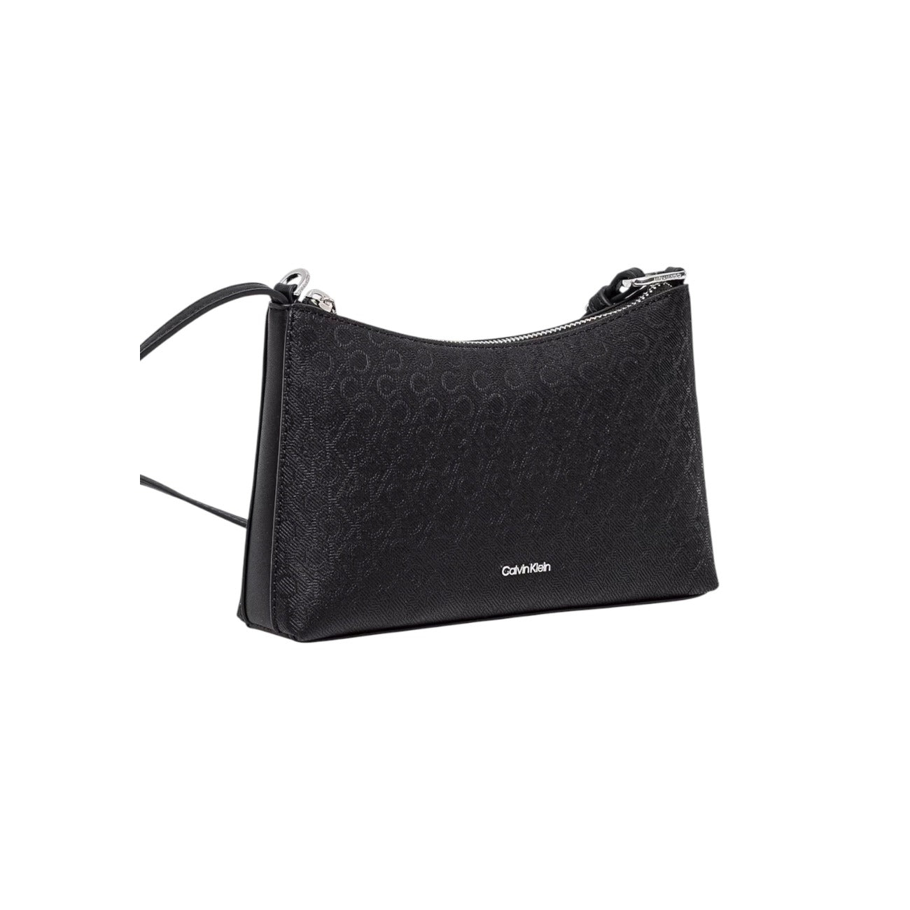 Calvin Klein Women's Black Shoulder Bag - Zippered Bag with Internal Pockets
