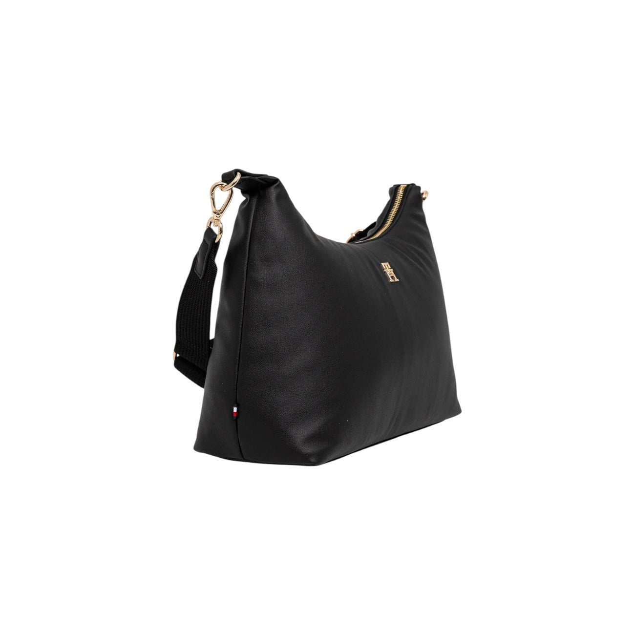 Tommy Hilfiger Borsa Donna Nero Mano Tracolla Cerniera Tasca Interna Poliestere Poliuretano Autunno Inverno AW0AW17701