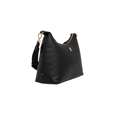Tommy Hilfiger Borsa Donna Nero Mano Tracolla Cerniera Tasca Interna Poliestere Poliuretano Autunno Inverno AW0AW17701