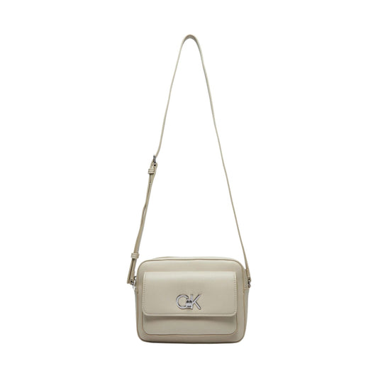 Calvin Klein Borsa Donna Grigia con Cerniera - Borsa Tasche Interne ed Esterne