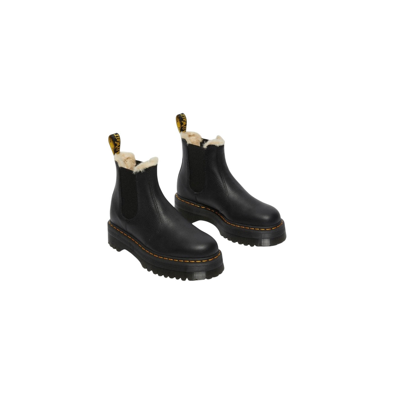 Dr. Martens Stivaletti Donna Nero Pelle Elastan Autunno Inverno 25635001