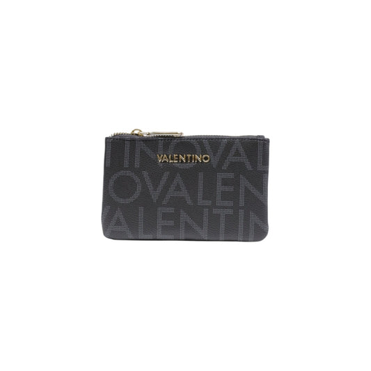 Valentino Bags Portafoglio Donna Nero con Stampa Cerniera Tasche Interne - Portafoglio Poliuretano 15x9.5x1cm