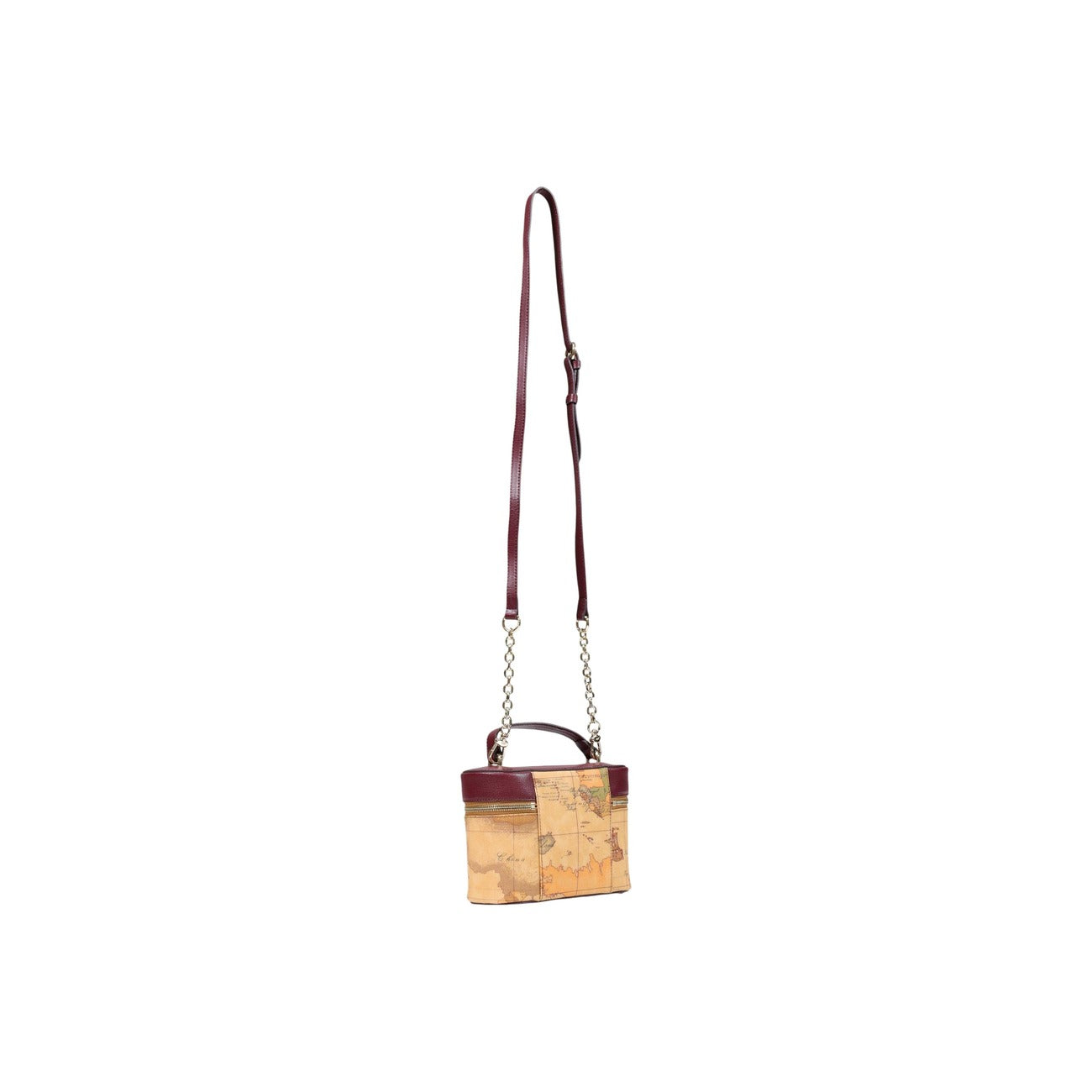 Alviero Martini Prima Classe Treasure Bag tracollina vanity Geo Classic e Burgundy Donna