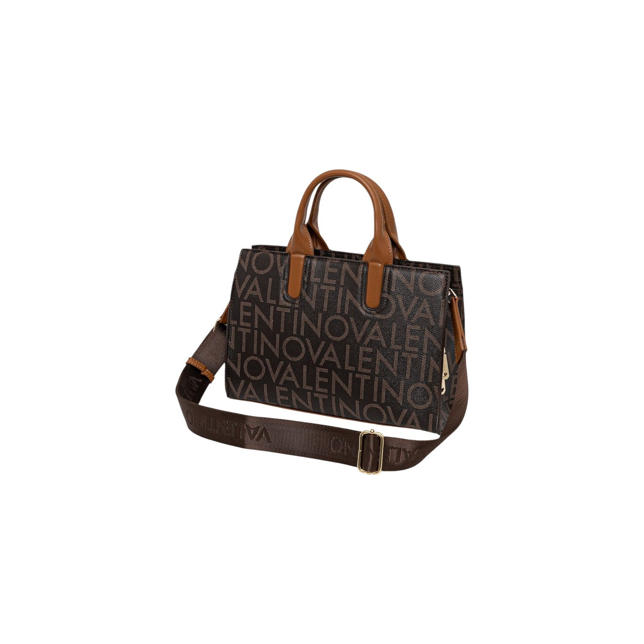 Valentino Bags Borsa Donna Marrone a Mano Tracolla con Cerniera - Borsa Poliuretano Tasca Interna 28.5x19x11.5cm