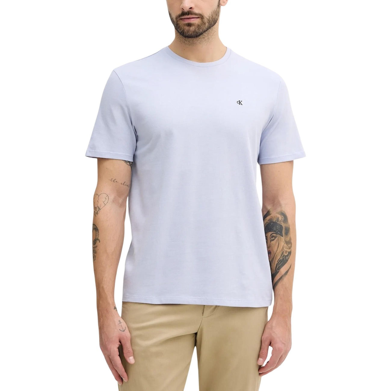 Calvin Klein Jeans T-shirt Uomo Bianca Maniche Corte Scollo Tondo - T-shirt Cotone