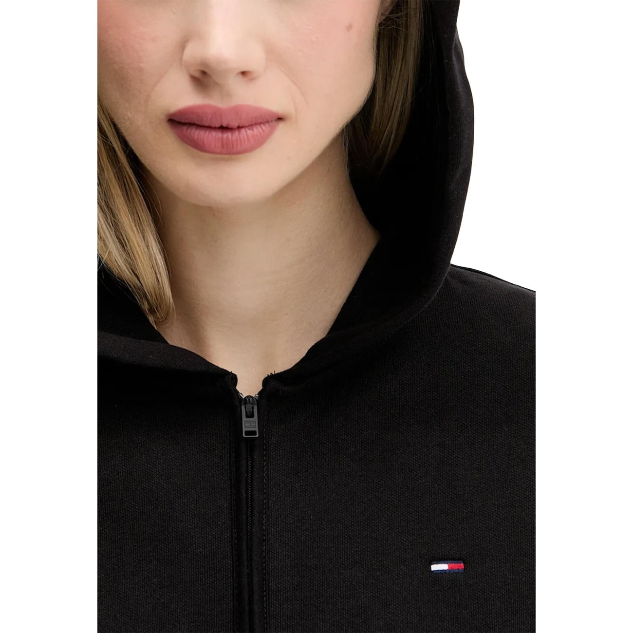 Tommy Hilfiger Jeans Women's Zip-Up Sweatshirt Black DW0DW21590 - 100% Organic Cotton