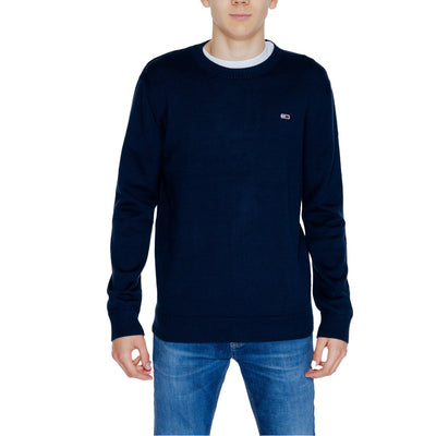 Tommy Hilfiger Jeans Maglia Uomo Viola Scollo Tondo Manica Lunga Cotone Organico Autunno Inverno DM0DM18895