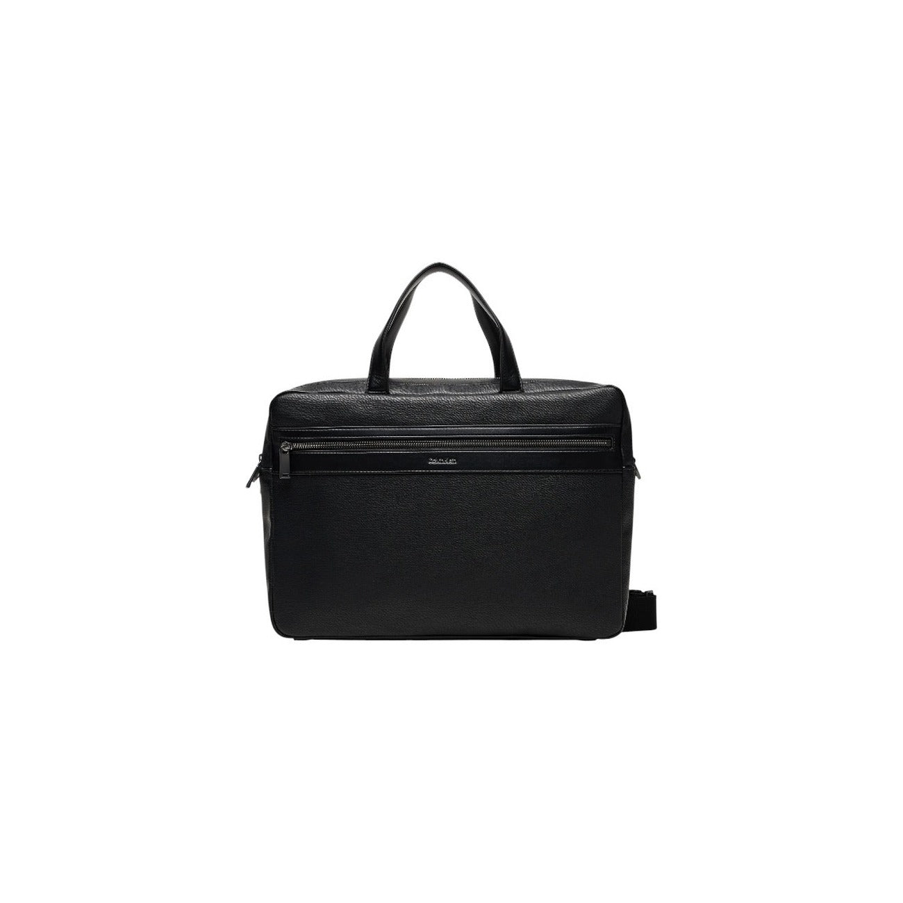 Calvin Klein Borsa Uomo Nera a Mano con Tracolla Cerniera - Borsa Poliuretano Tasche 39x28x8.5cm