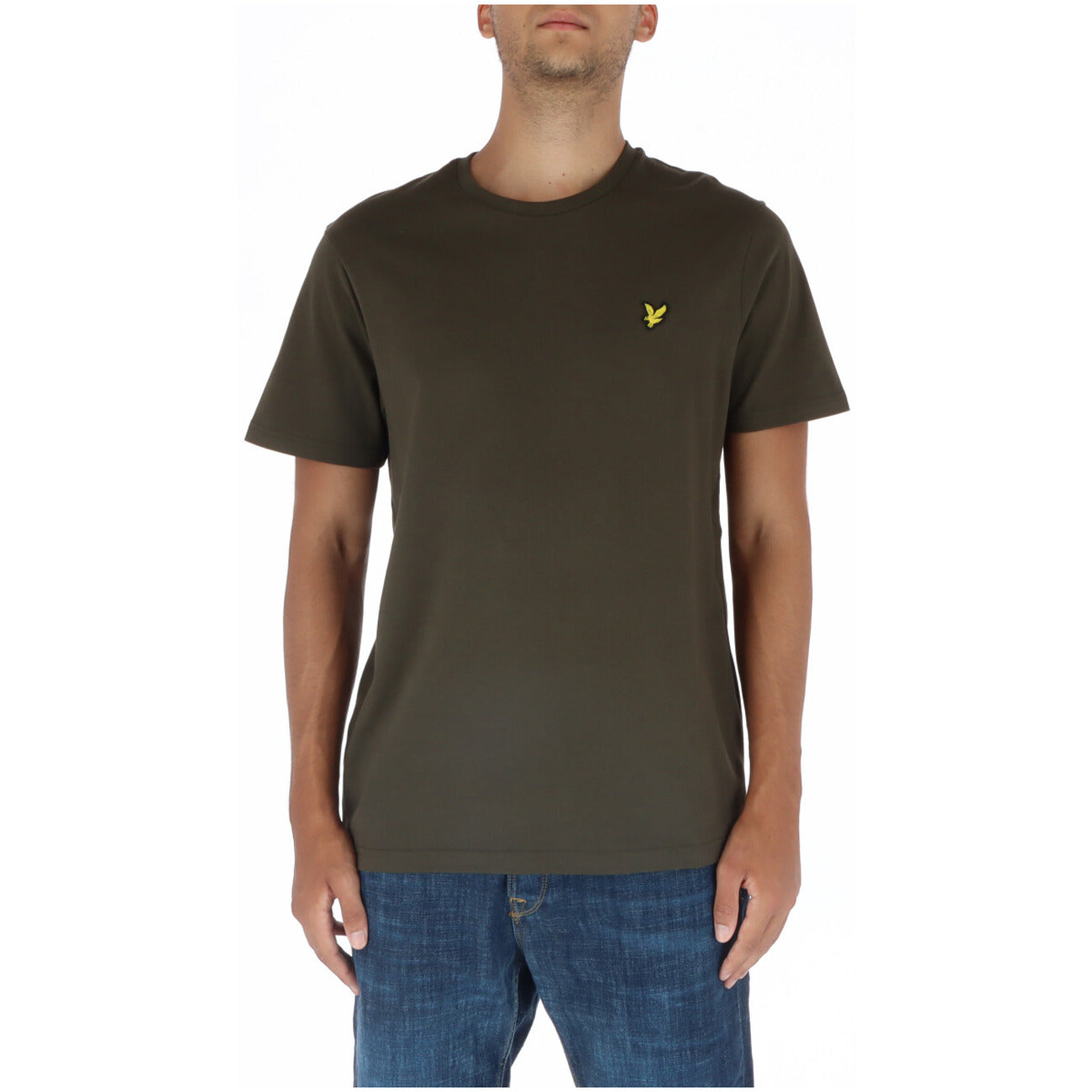 Lyle & Scott T-Shirt Uomo Marrone Manica Corta Scollo Tondo 100% Cotone Autunno/Inverno TS400VOG