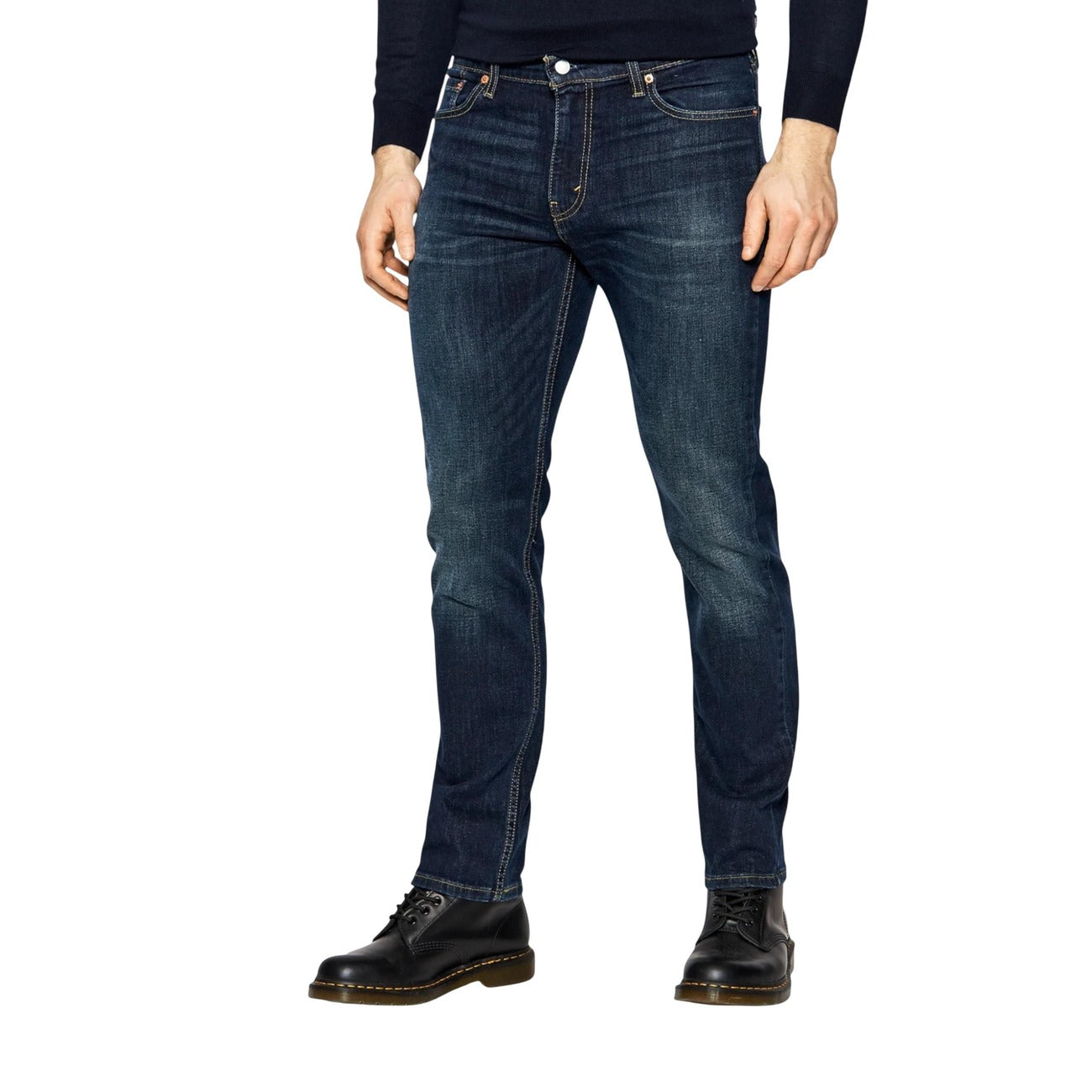 Levis® Jeans Uomo Blu in Cotone 99% Elastan 1% con Zip e Bottone Tasche Anteriori e Posteriori 04511-1390