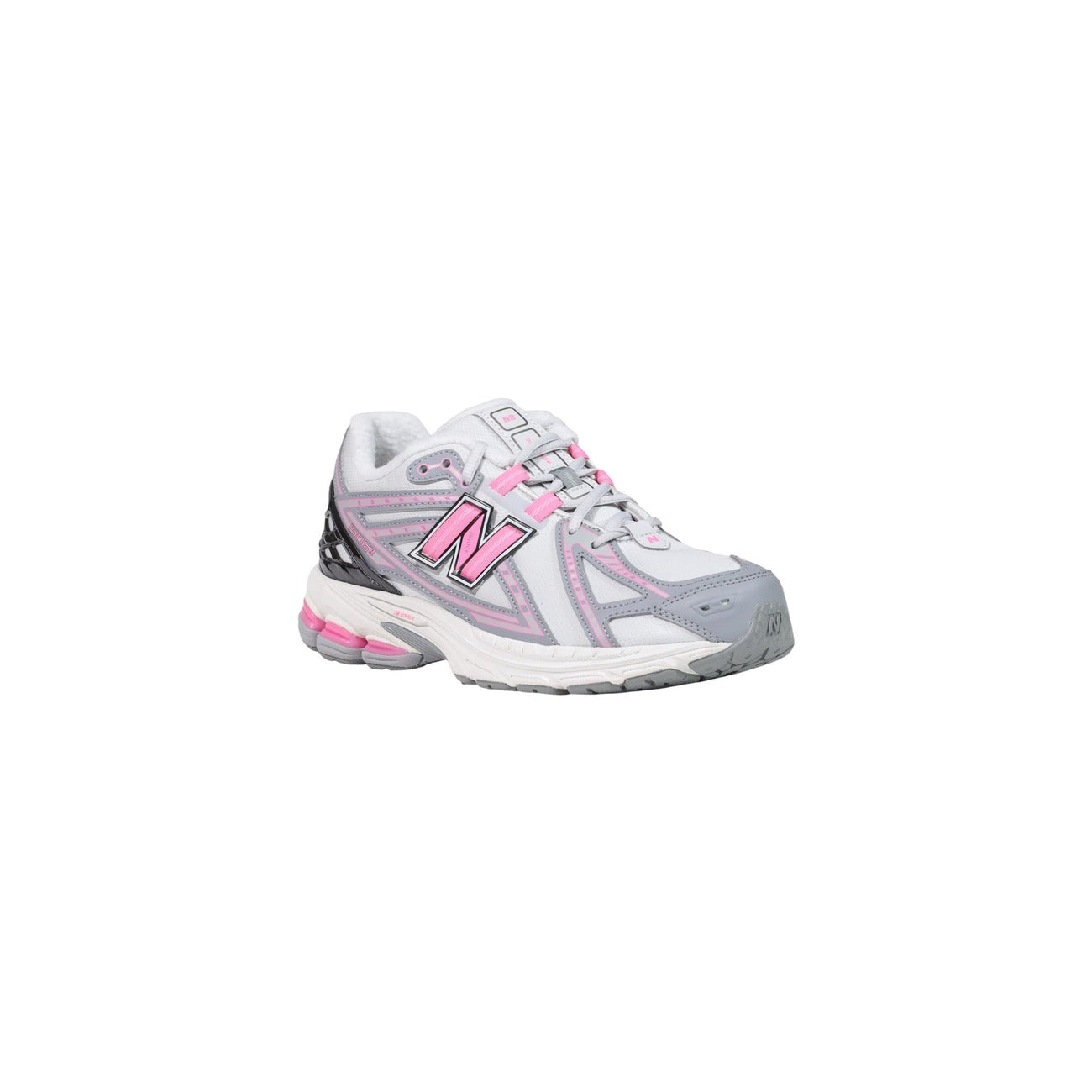 Scarpe New Balance 1906 donna grigie e rosa G19068CA. Sneakers sportive basse Grey Matter e Signal Pink con tomaia in materiale sintetico traspirante, suola ammortizzata da 3 cm e logo laterale, scarpe casual mezza stagione.