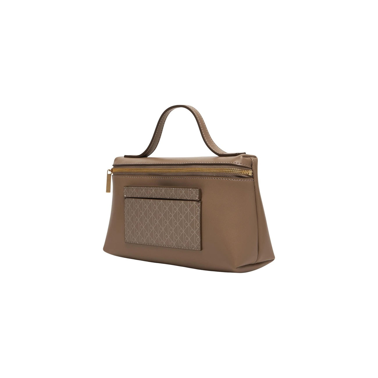 Borsa Calvin Klein donna beige con cerniera - vista laterale
