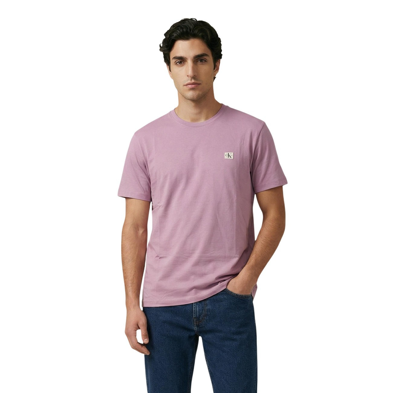 Calvin Klein Jeans T-Shirt Uomo Nera Manica Corta Scollo Tondo 100% Cotone Primavera/Estate LV04RC272G